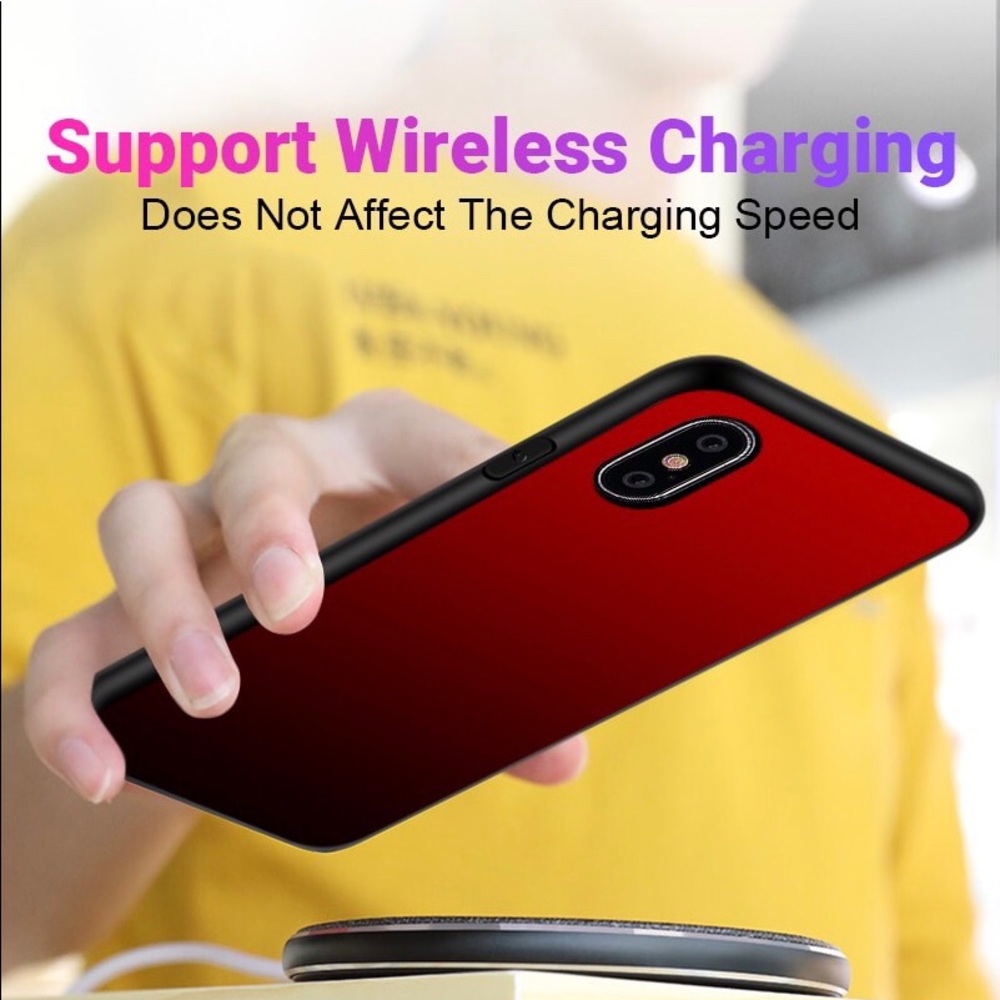 Iphone X silicone red glassy case - Picture 4 of 4